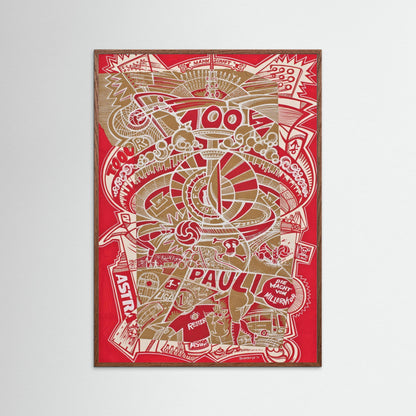 St Pauli 100 years Football - Poster
